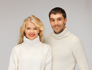 Image showing family couple in a sweaters