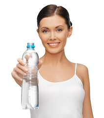 Image showing woman with bottle of water