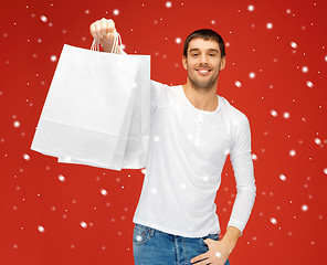 Image showing man with shopping bags