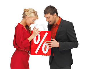 Image showing man and woman with shopping bag