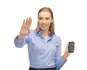 Image showing woman with cell phone