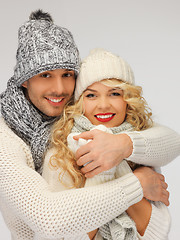 Image showing family couple in a winter clothes