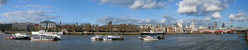 Image showing Thames boats