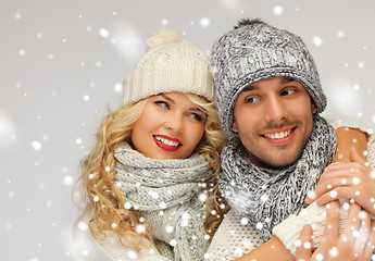 Image showing family couple in a winter clothes