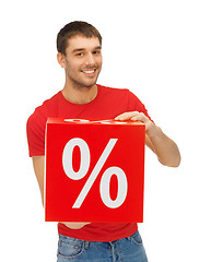 Image showing man with percent sign