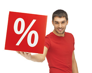 Image showing man with percent sign