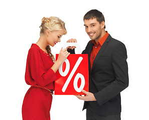 Image showing man and woman with shopping bag