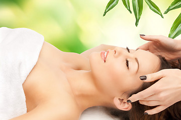 Image showing beautiful woman in massage salon