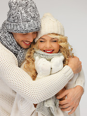 Image showing family couple in a winter clothes