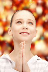 Image showing praying teenage girl