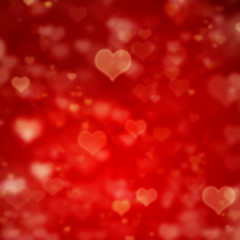 Image showing red background with hearts