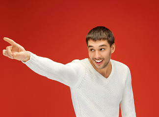 Image showing handsome man in warm sweater