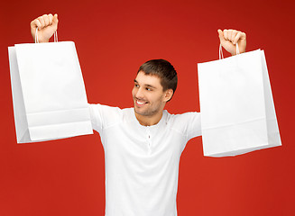 Image showing man with shopping bags