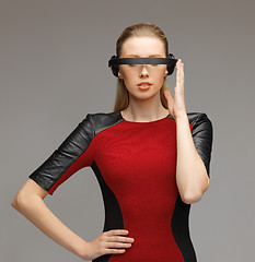 Image showing woman with futuristic glasses