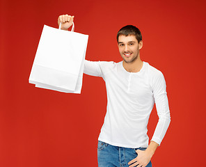 Image showing man with shopping bags