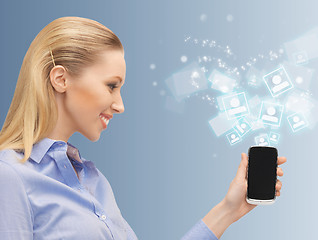 Image showing woman with cell phone