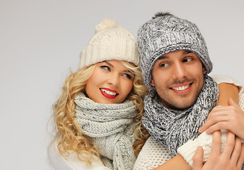 Image showing family couple in a winter clothes