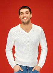 Image showing handsome man in warm sweater