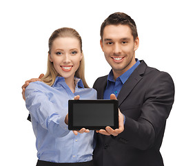 Image showing man and woman with tablet pc