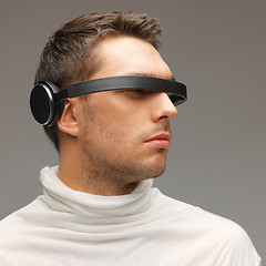Image showing man with futuristic glasses
