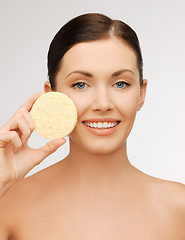 Image showing woman with sponge