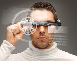 Image showing man with futuristic glasses