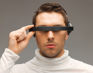 Image showing man with futuristic glasses