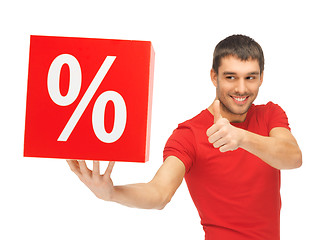 Image showing man with percent sign