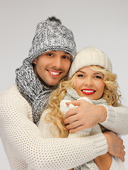 Image showing family couple in a winter clothes