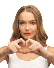 Image showing woman forming heart shape