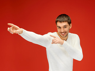 Image showing handsome man in warm sweater