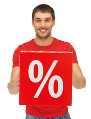 Image showing man with percent sign