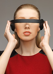 Image showing woman with futuristic glasses