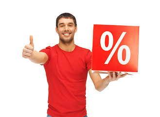 Image showing man with percent sign