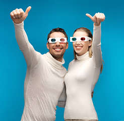 Image showing man and woman with 3d glasses