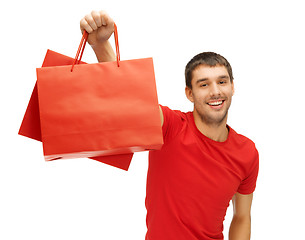 Image showing man with shopping bags