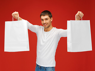 Image showing man with shopping bags