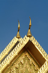Image showing Detail of golden temple in Thailand