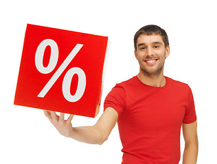 Image showing man with percent sign