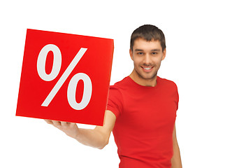 Image showing man with percent sign