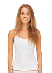 Image showing beautiful woman in cotton undrewear