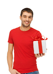 Image showing handsome man with a gift