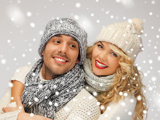 Image showing family couple in a winter clothes