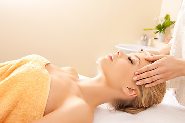 Image showing beautiful woman in massage salon