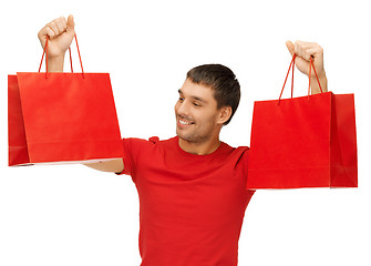 Image showing man with shopping bags