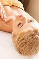 Image showing beautiful woman in spa salon