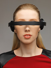 Image showing woman with futuristic glasses