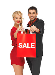 Image showing man and woman with shopping bag