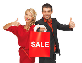 Image showing man and woman with shopping bag