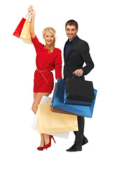 Image showing man and woman with shopping bags